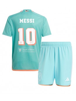 Billige Inter Miami Lionel Messi #10 Tredjedraktsett Barn 2024-25 Kortermet (+ Korte bukser)